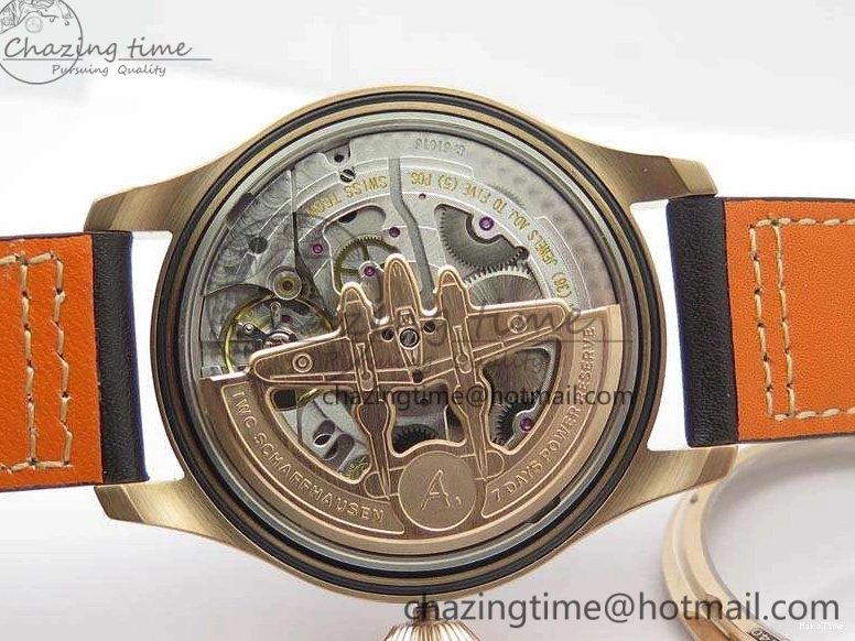 MIROTIME 0226 Popular Big Pilot Real PR IW502706 RG YLF 1:1 Best Edition Brown Dial On Calfskin Strap A 7223